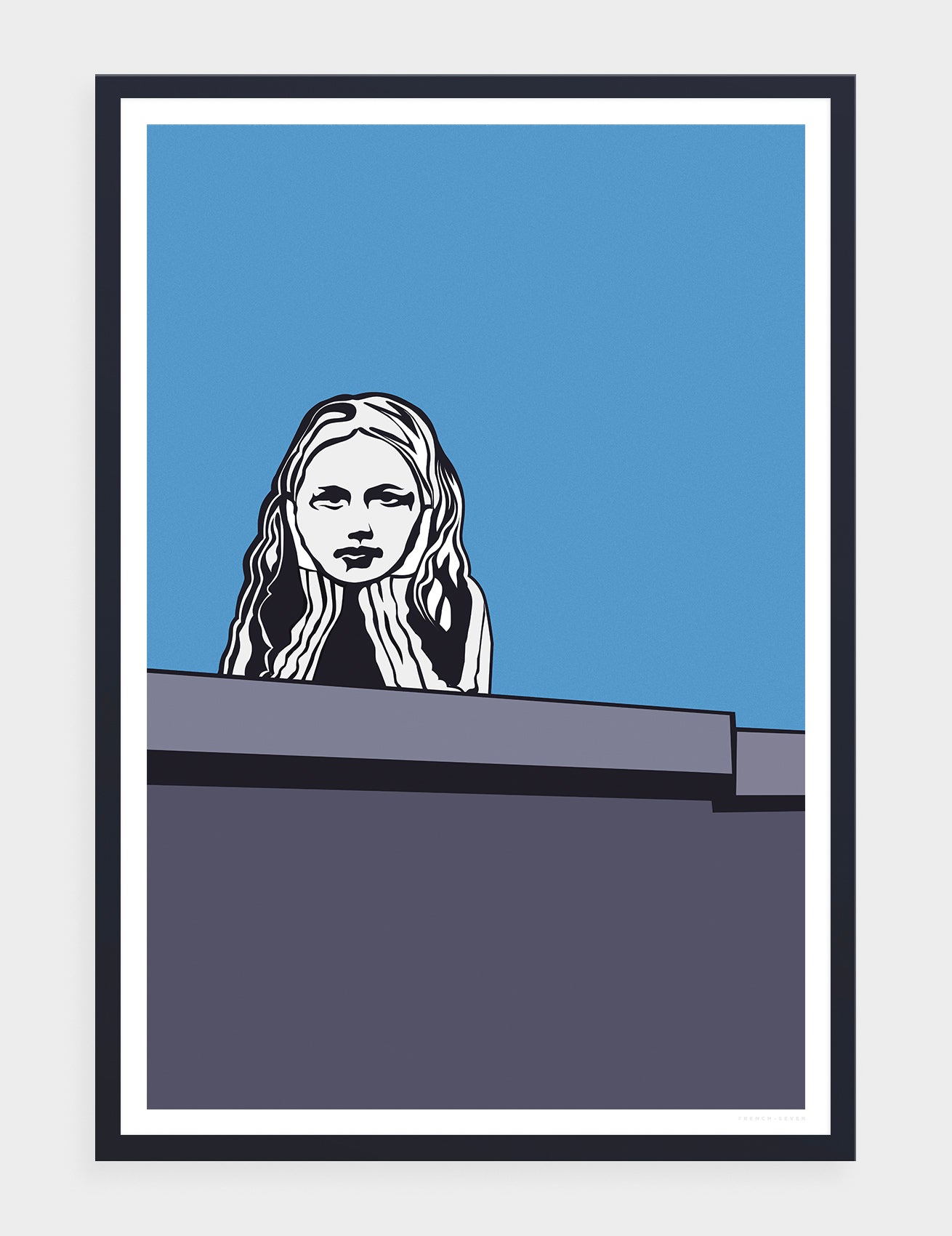 Girl on wall