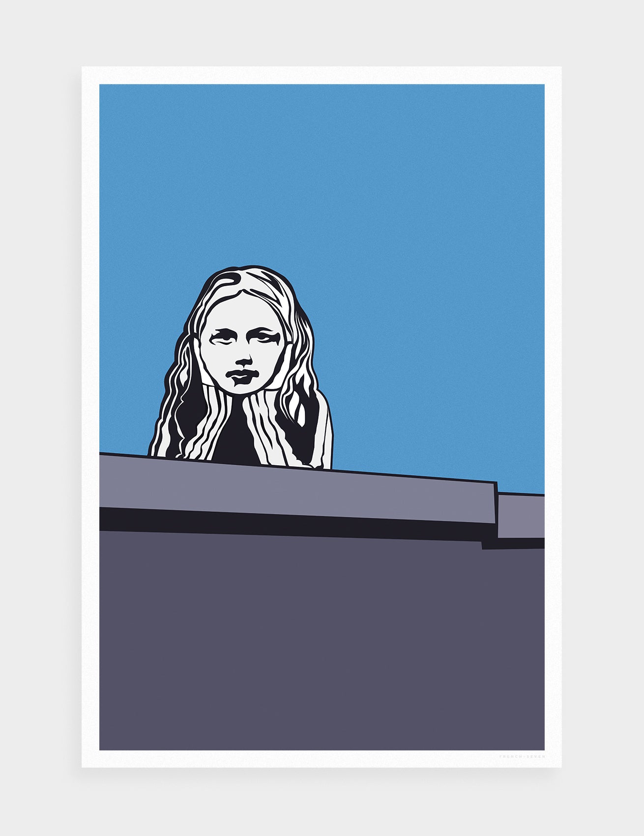 Girl on wall